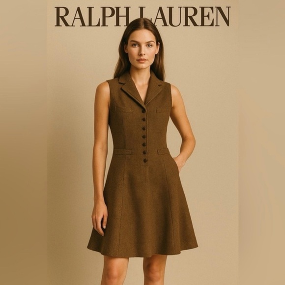 Ralph Lauren Dresses & Skirts - Ralph Lauren Blue Label Vintage Sleeveless Dress 100% Wool $445